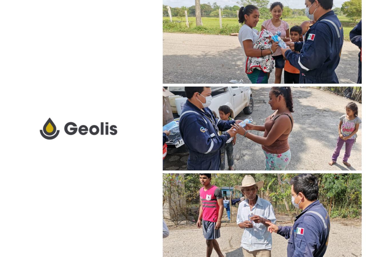 Geolis entrega insumos que contrarrestan la propagación  de la enfermedad COVID-19 a familias del estado de  Tabasco